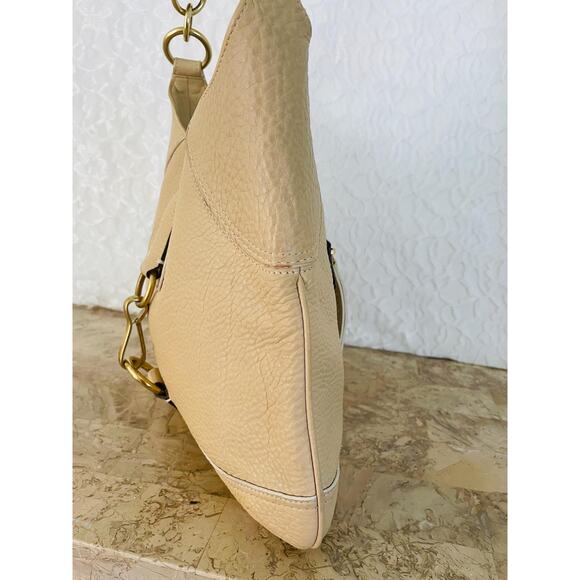 Vintage Coach Sand Hampton slim hobo pebble leather shoulder bag Serial 10210 - Picture 4 of 10